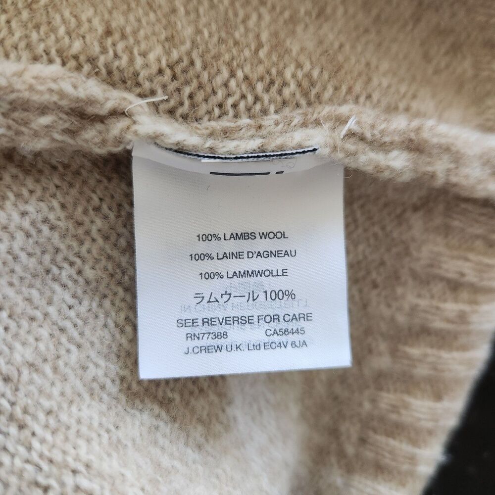 J.Crew 100% Lambswool Half-Zip Sweater XL oatmeal layer office old money layer - Picture 8 of 9